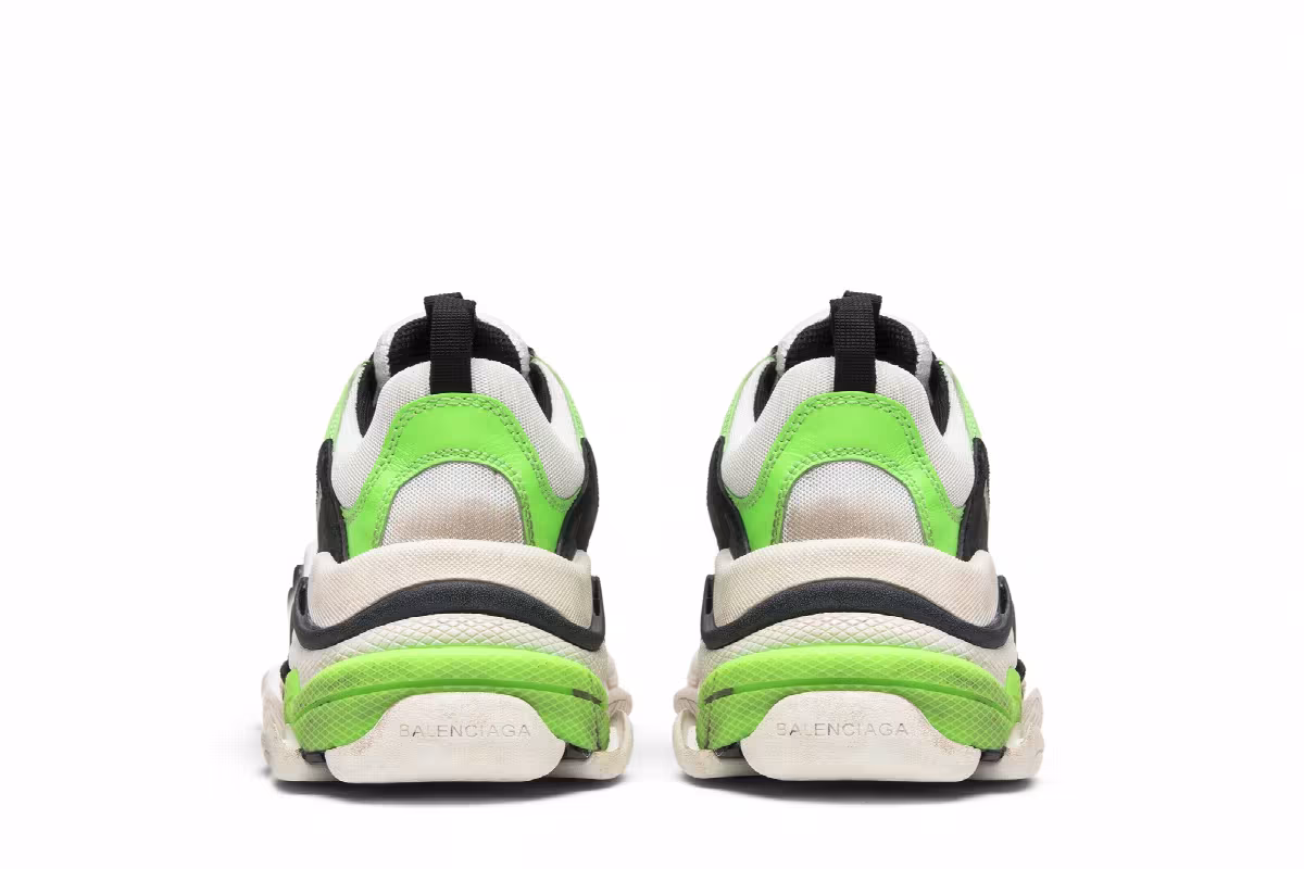 Mr. Porter x Balenciaga Women's Triple S Trainer Neon Green 2018, view 7