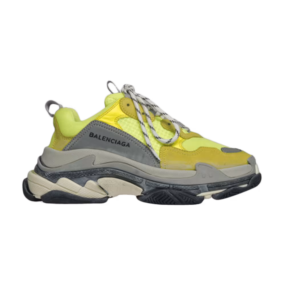 Balenciaga Women's Triple S Trainer Yellow Fluo