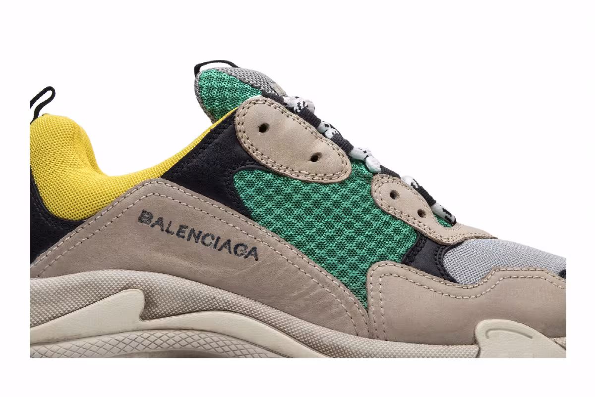 Balenciaga Triple S Sneaker Yellow Green, view 3