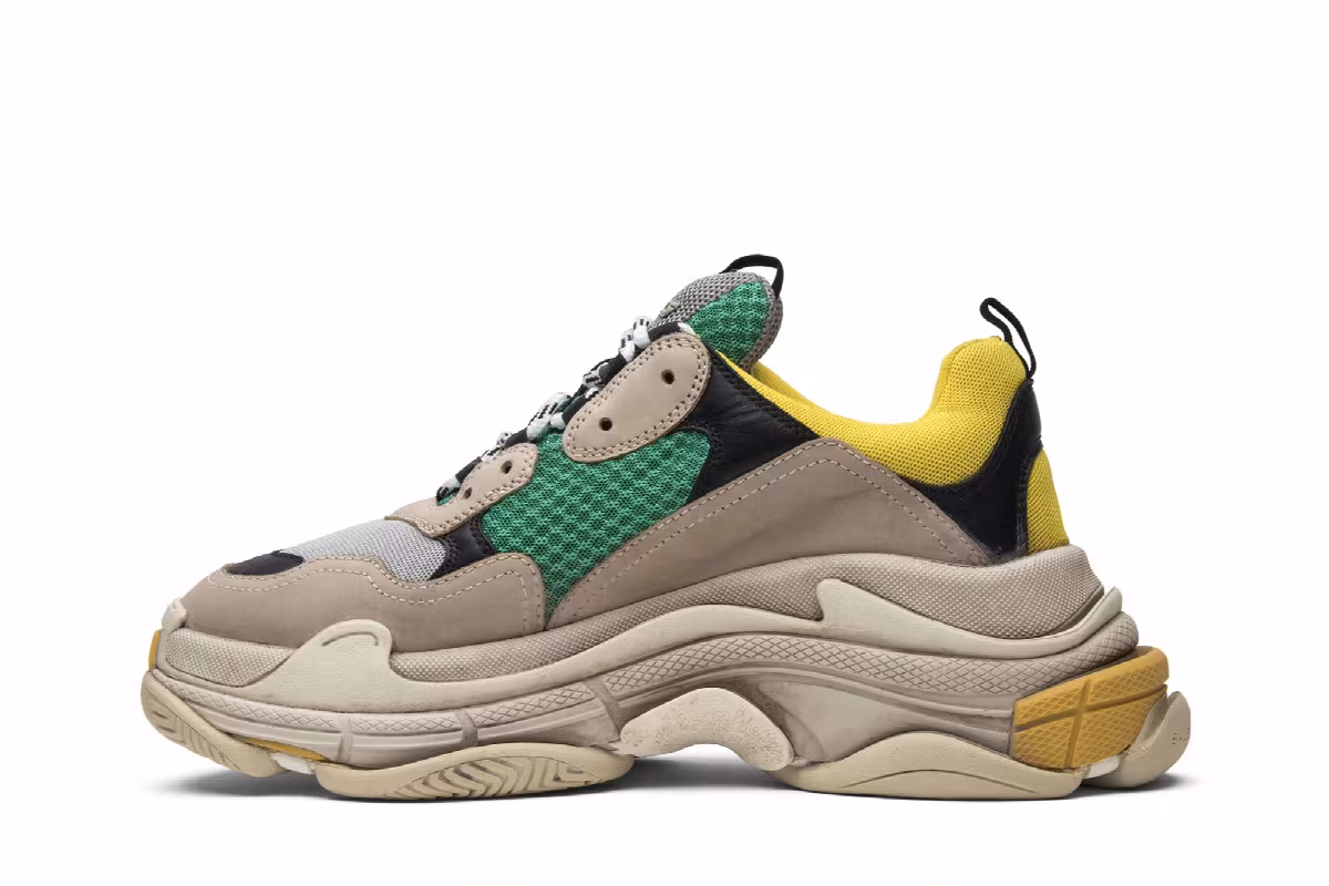 Balenciaga Triple S Sneaker Yellow Green, view 4