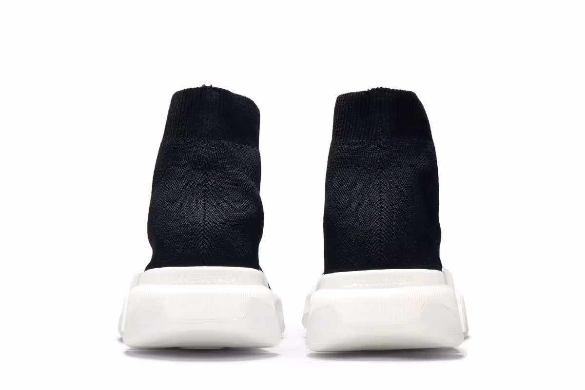Balenciaga Women's Speed 2.0 Sneaker Black White, view 7