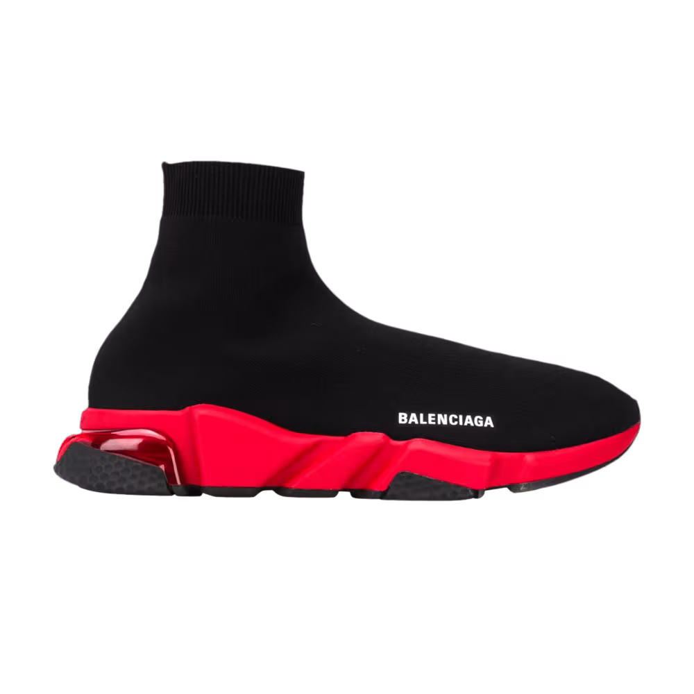 Balenciaga Speed Sneaker Clear Sole - Black Red