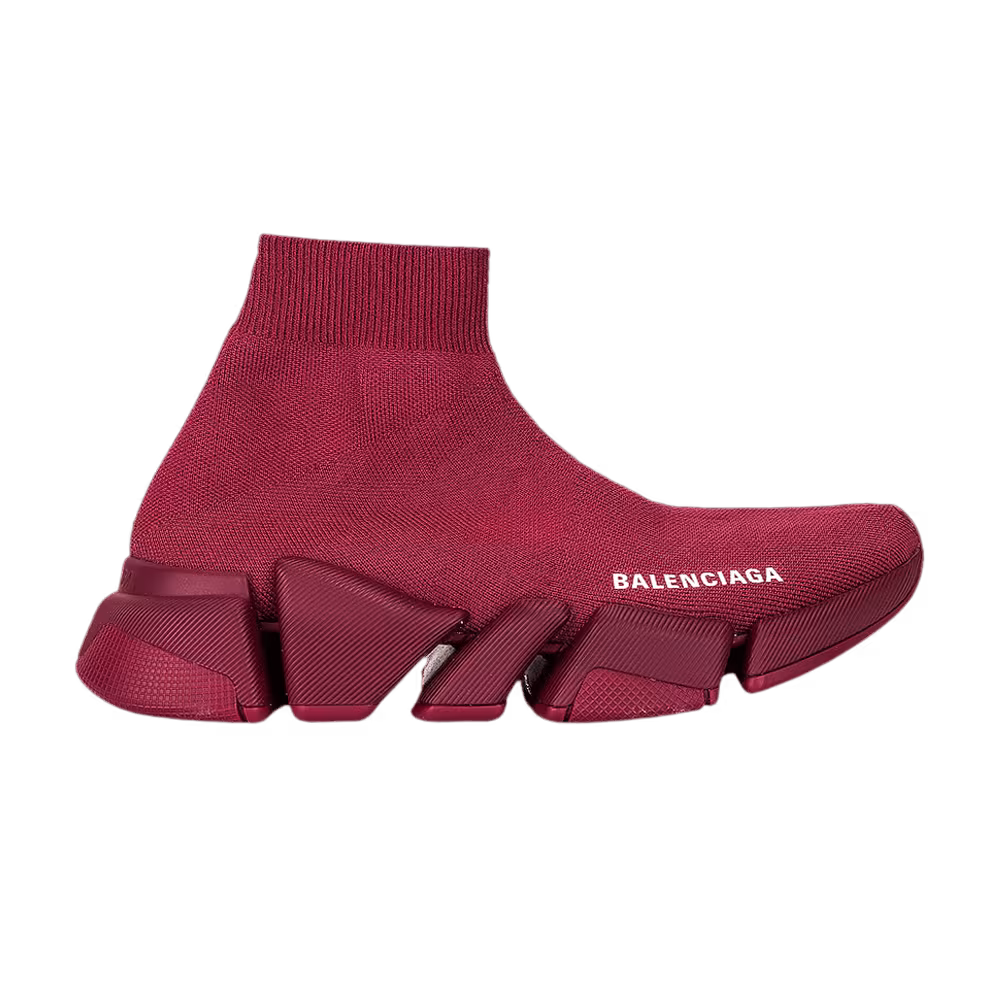 Balenciaga Women's Speed 2.0 Sneaker Dark Burgundy
