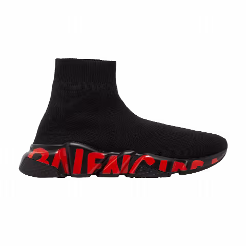 Balenciaga Wmns Speed Sneaker 'Midsole Graffiti - Black Red'