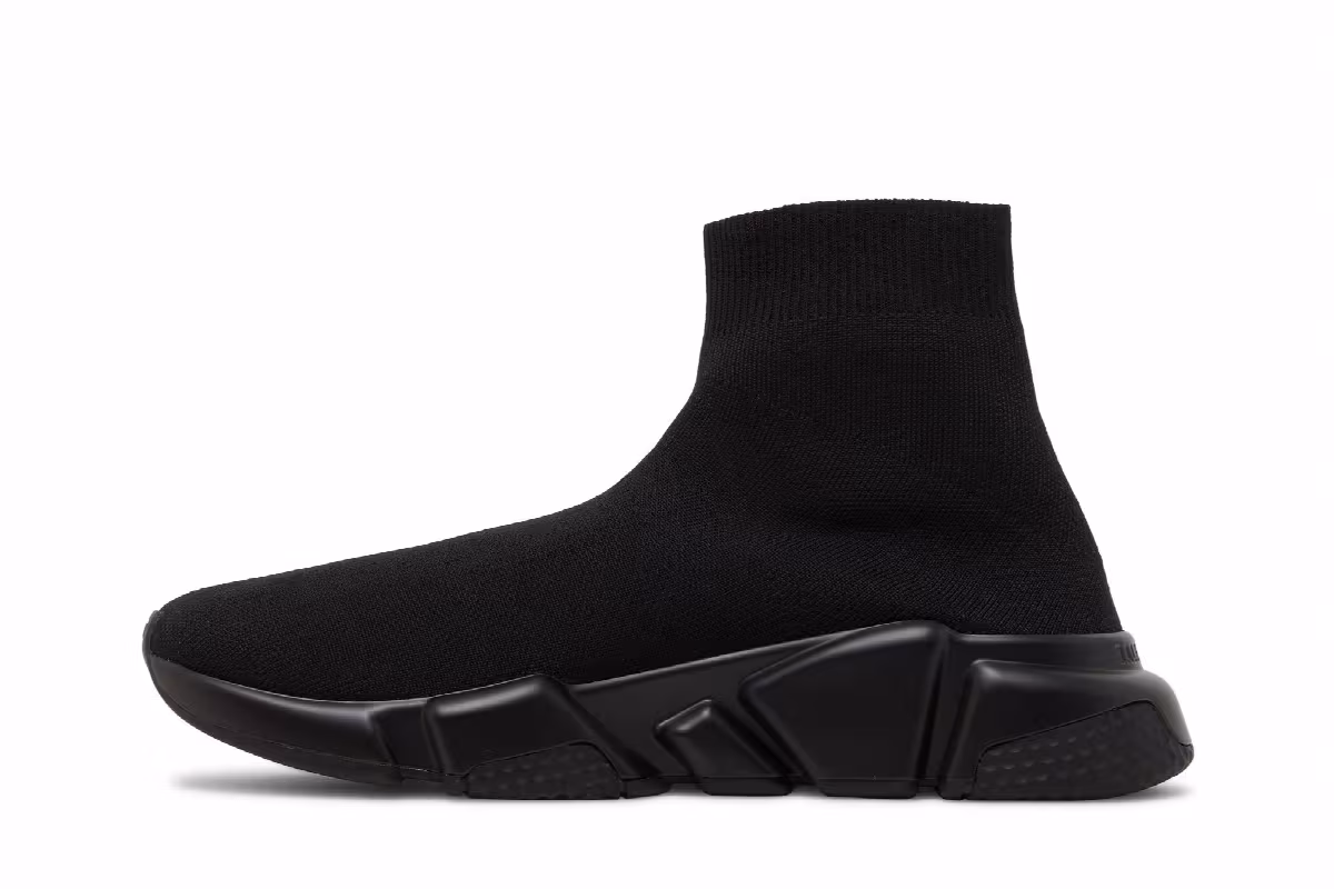 Balenciaga Women's Speed Sneaker Midsole Graffiti - Black Red, view 4