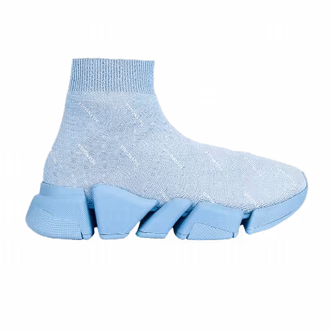 Balenciaga Speed 2.0 Sneaker 'Allover Logo - Soft Blue'
