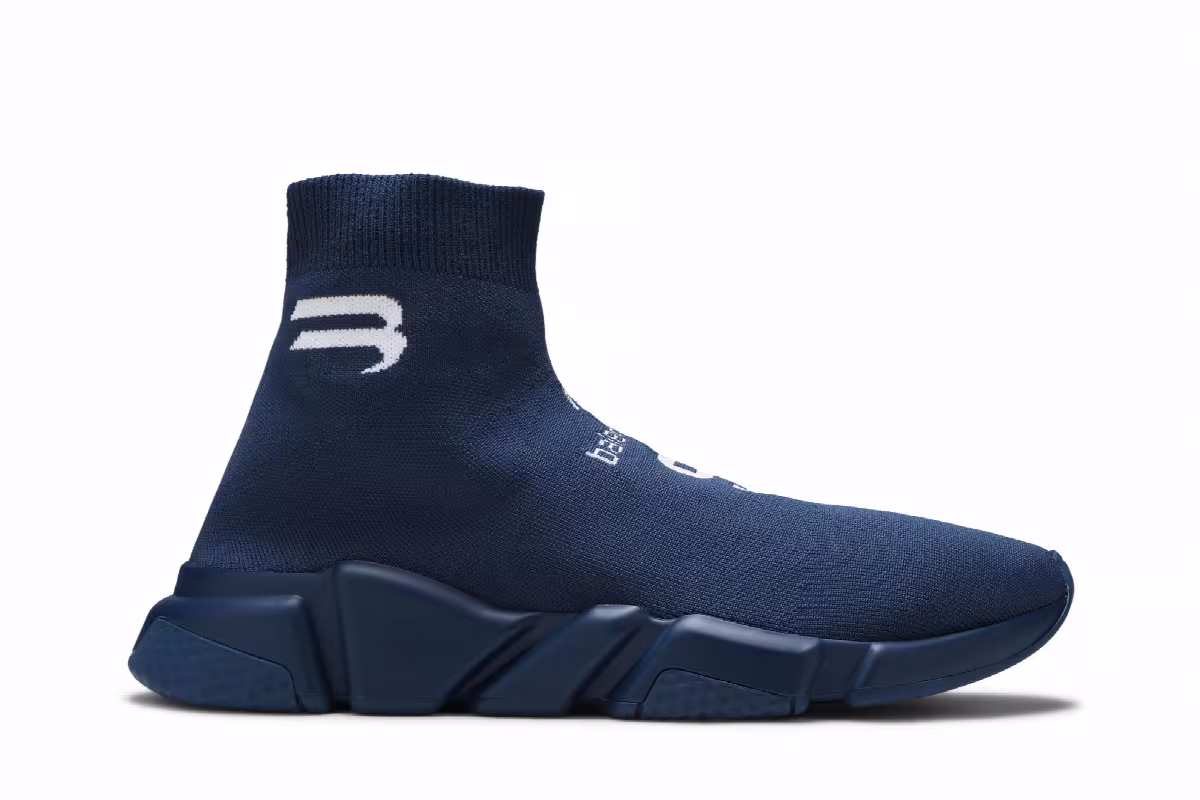 Balenciaga Speed Sneaker Navy Blue, view 2