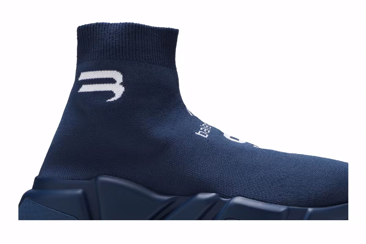 Balenciaga Speed Sneaker Navy Blue, view 3