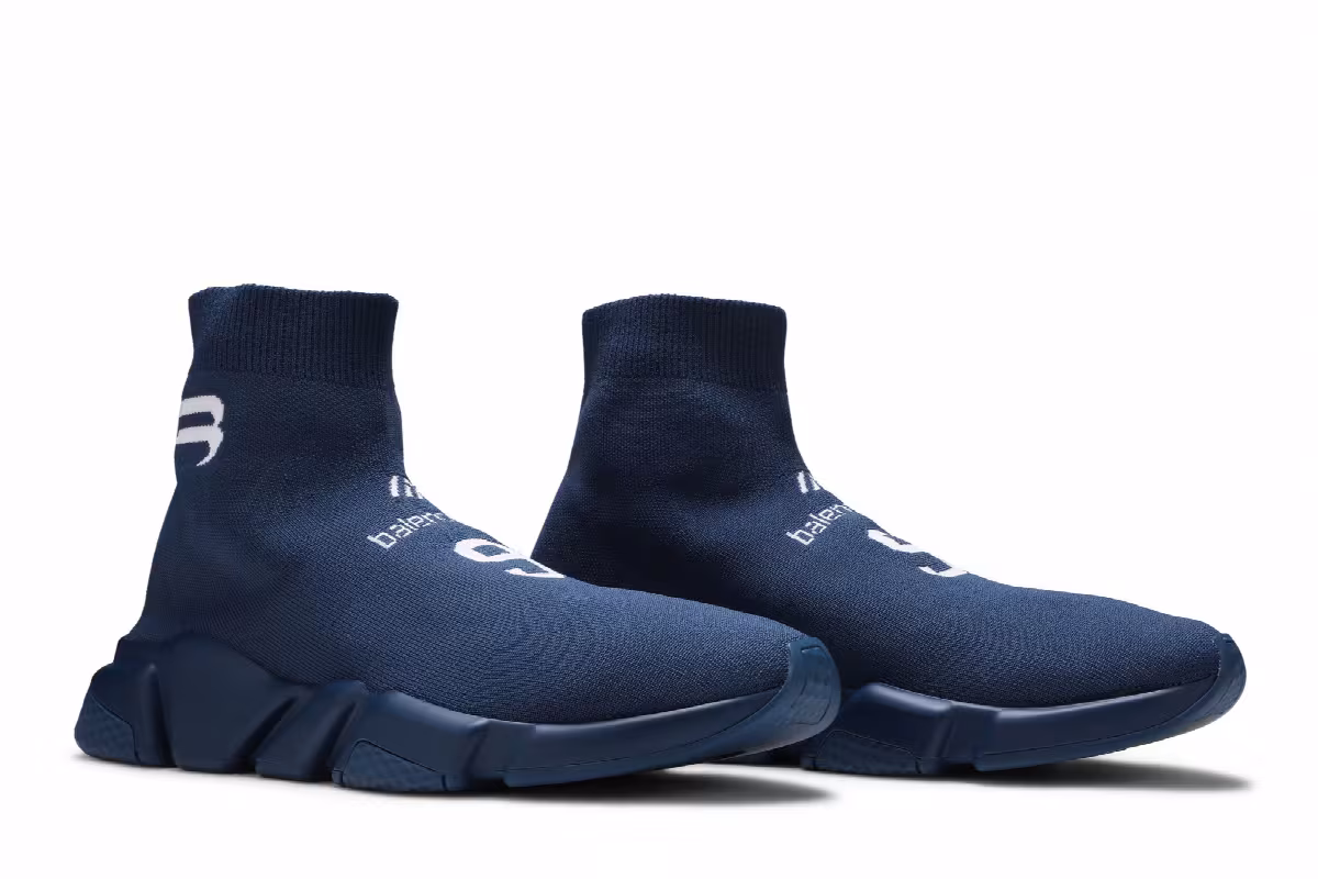 Balenciaga Speed Sneaker Navy Blue, view 9