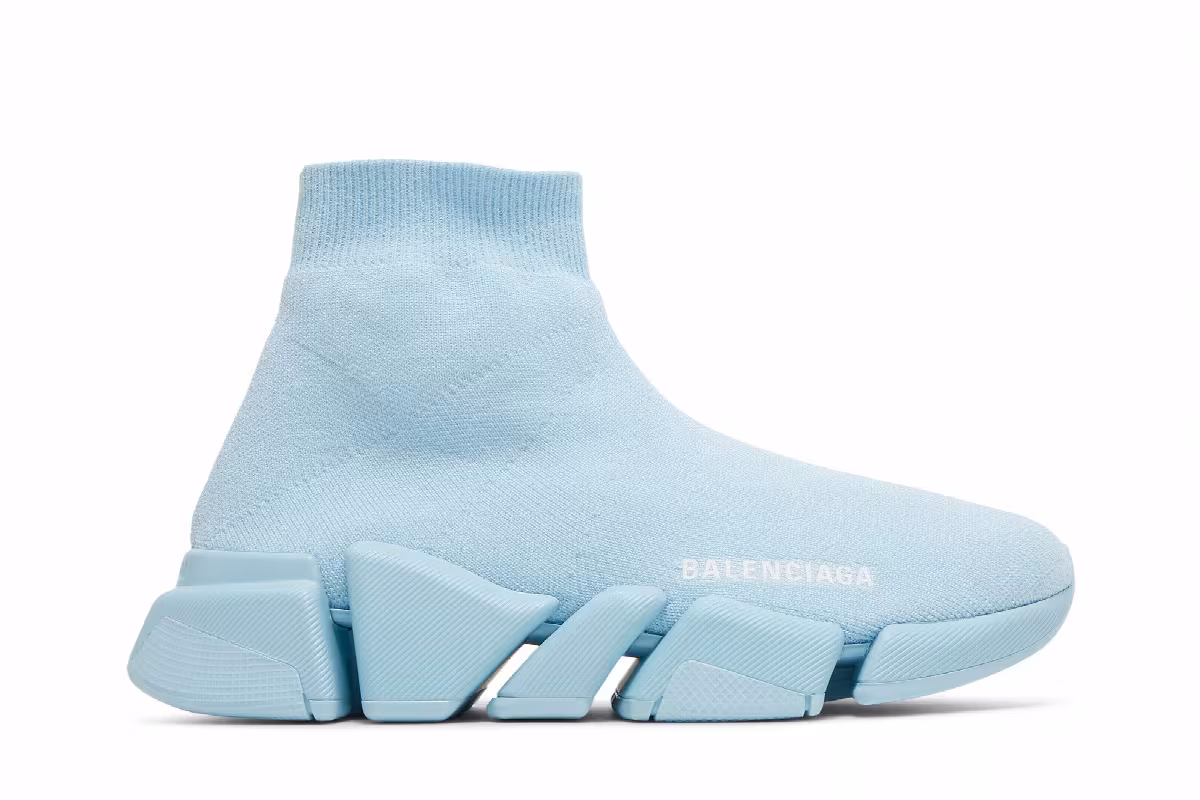Balenciaga Women's Speed 2.0 Sneaker Light Blue, view 2