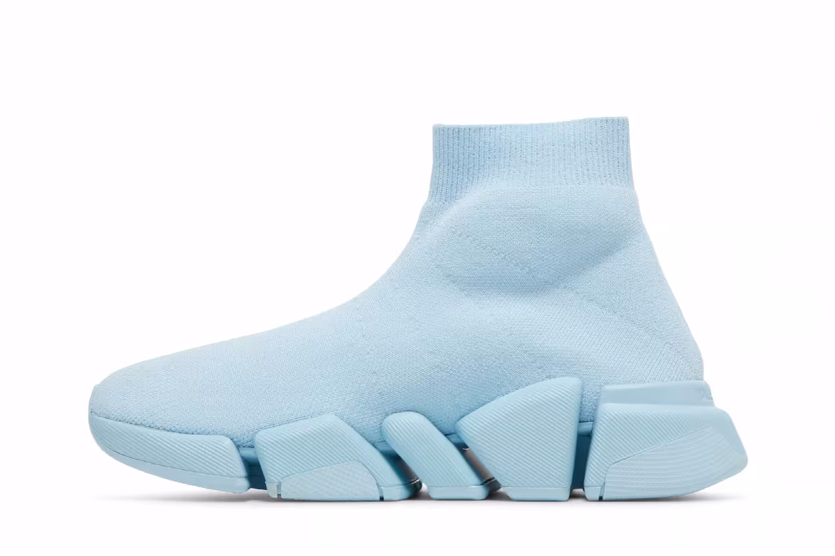 Balenciaga Women's Speed 2.0 Sneaker Light Blue, view 4