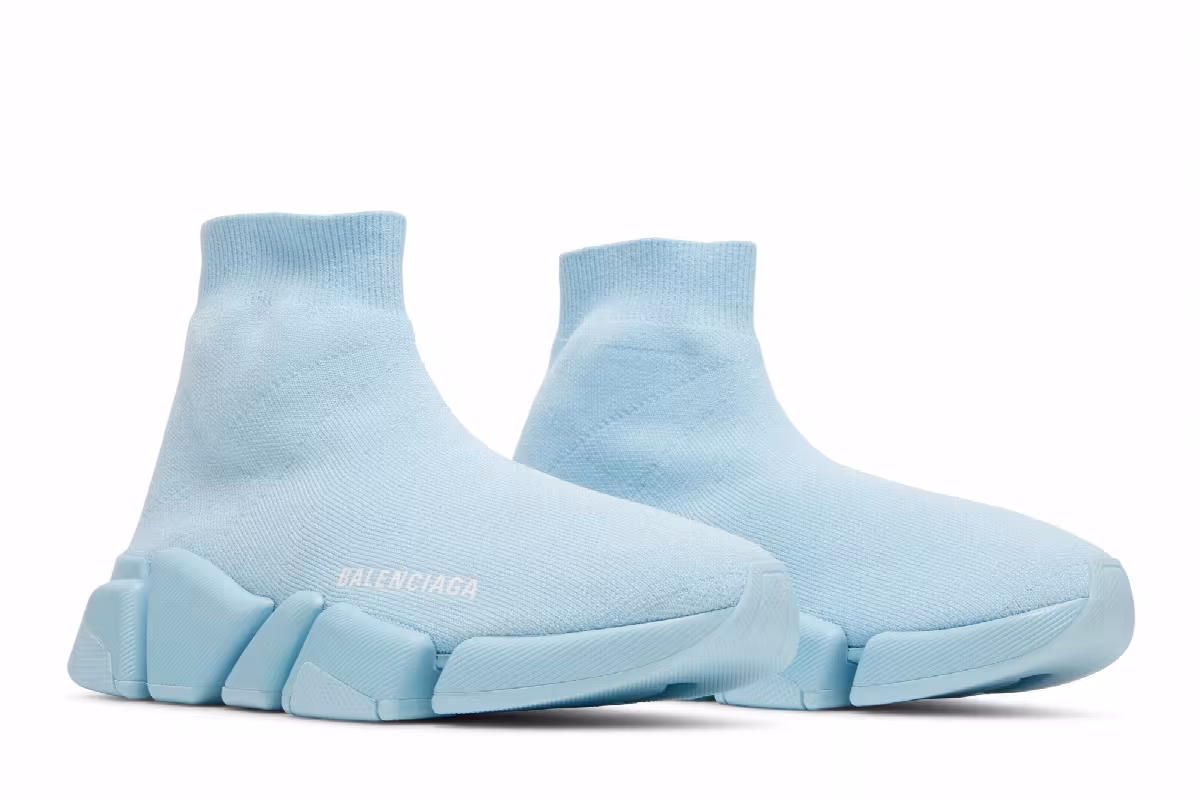 Balenciaga Women's Speed 2.0 Sneaker Light Blue, view 9