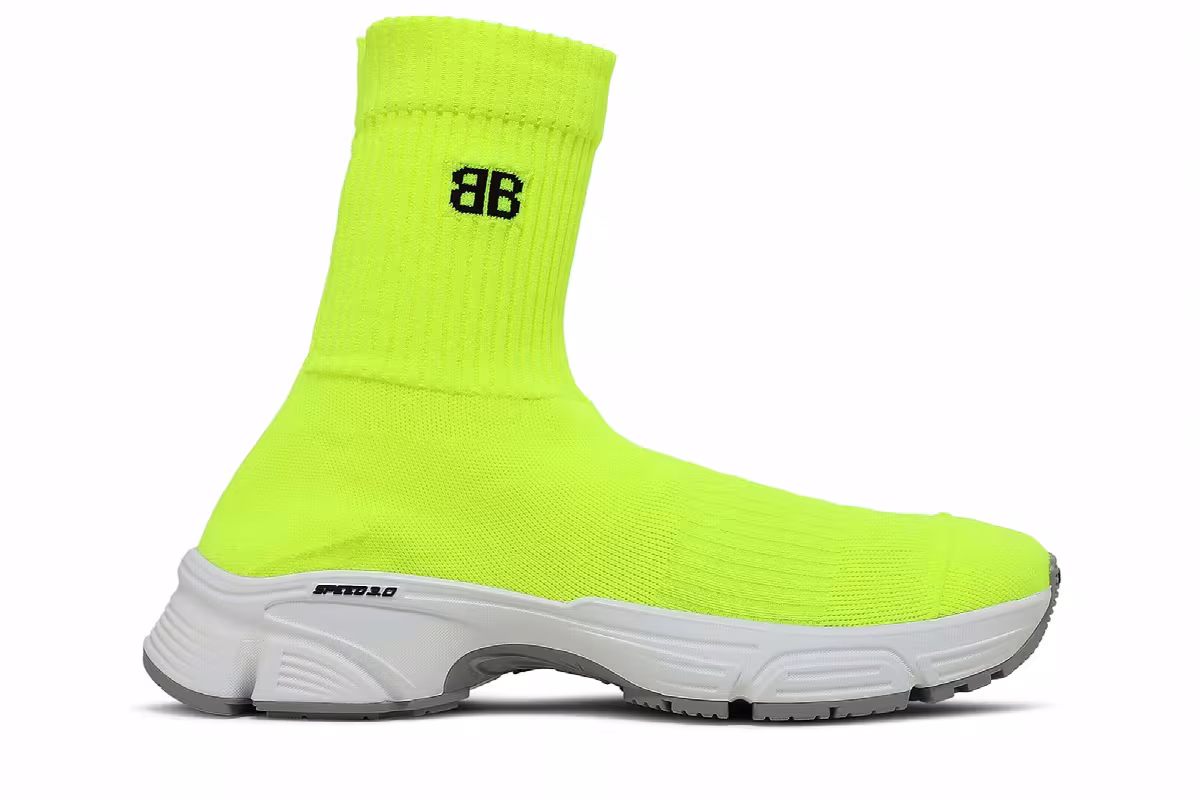 Balenciaga Speed 3.0 Sneaker Fluo Yellow, view 2