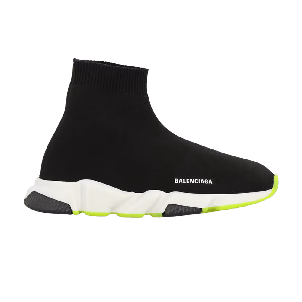 Balenciaga Speed Sneaker Kids Black Fluorescent Yellow