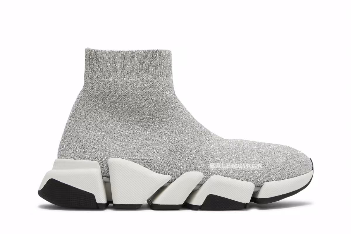 Balenciaga Women's Speed 2.0 Sneaker Silver, view 2