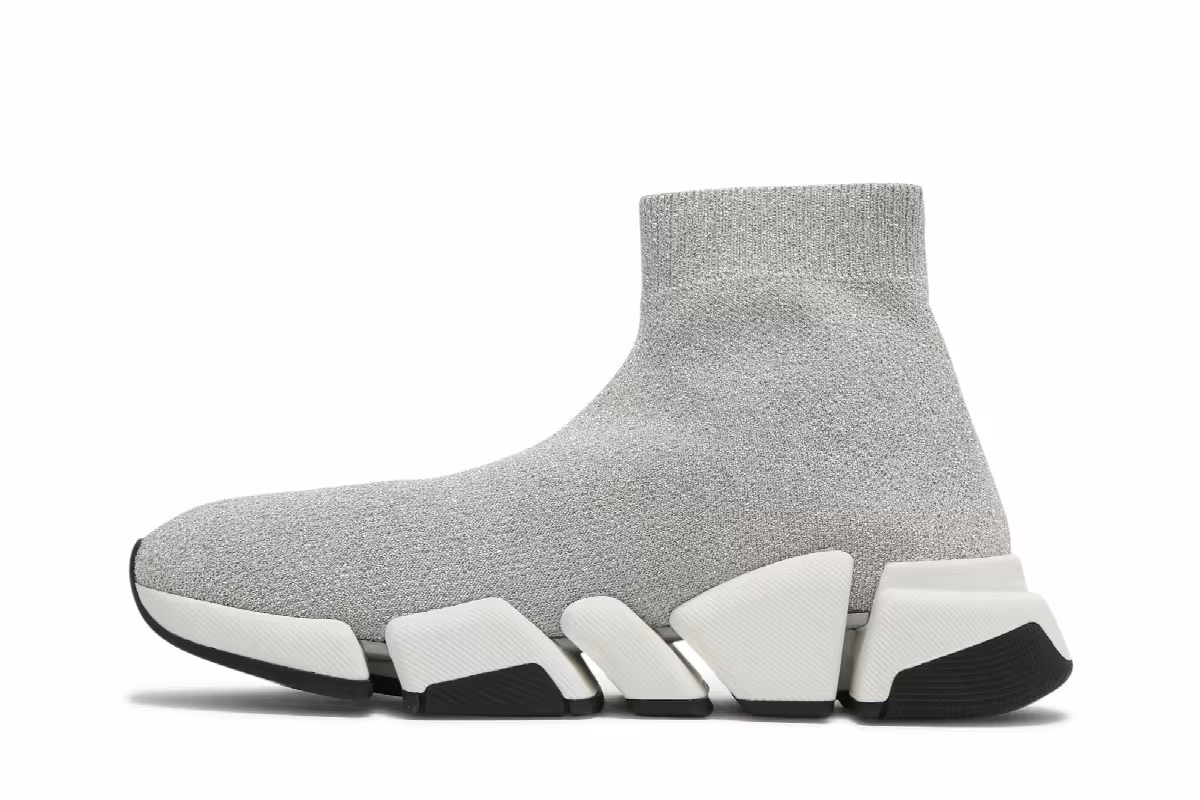 Balenciaga Women's Speed 2.0 Sneaker Silver, view 4