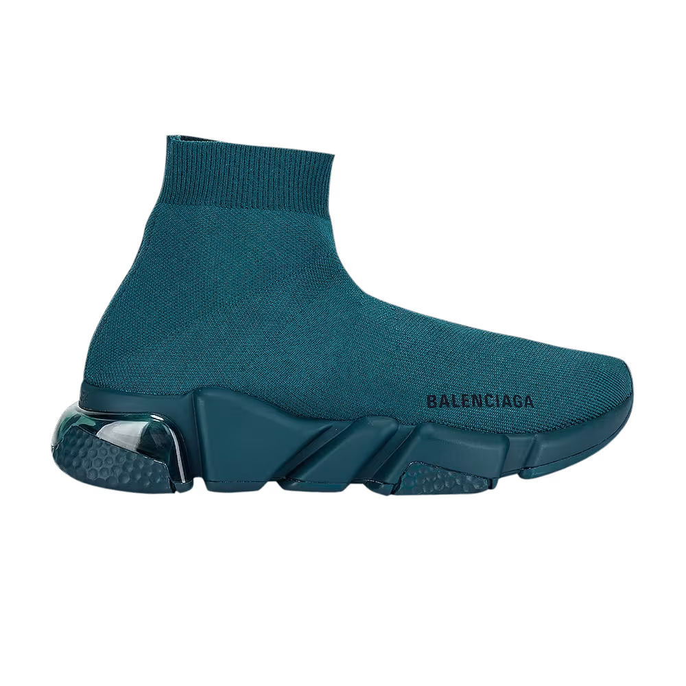 Balenciaga Women's Speed Sneaker Clear Sole - Full Dark Green