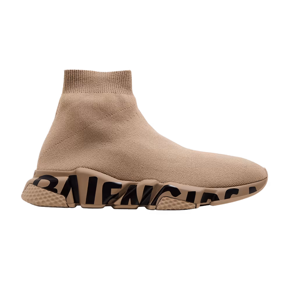 Balenciaga Speed Sneaker Midsole Graffiti - Dark Beige