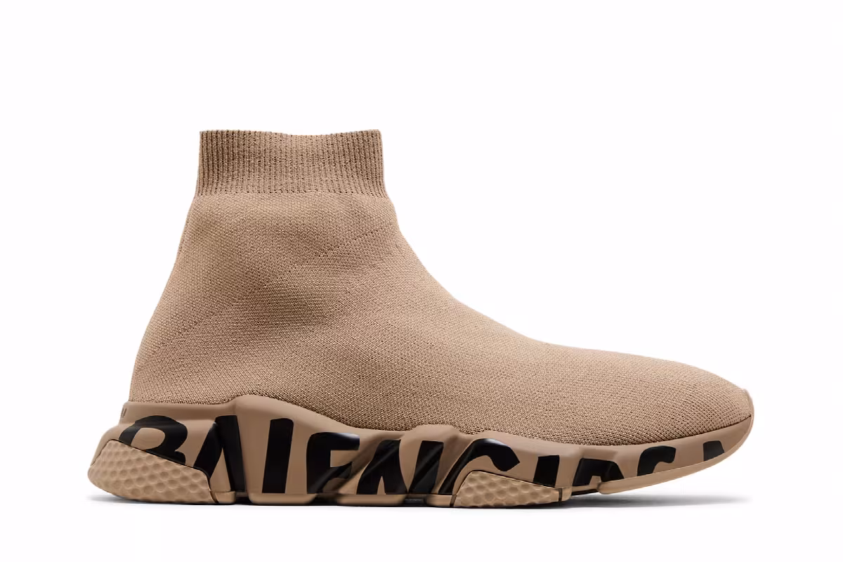 Balenciaga Speed Sneaker Midsole Graffiti - Dark Beige, view 2