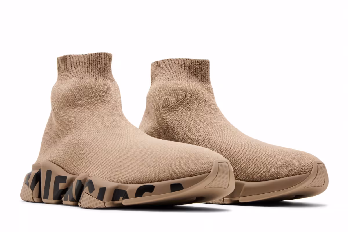 Balenciaga Speed Sneaker Midsole Graffiti - Dark Beige, view 9