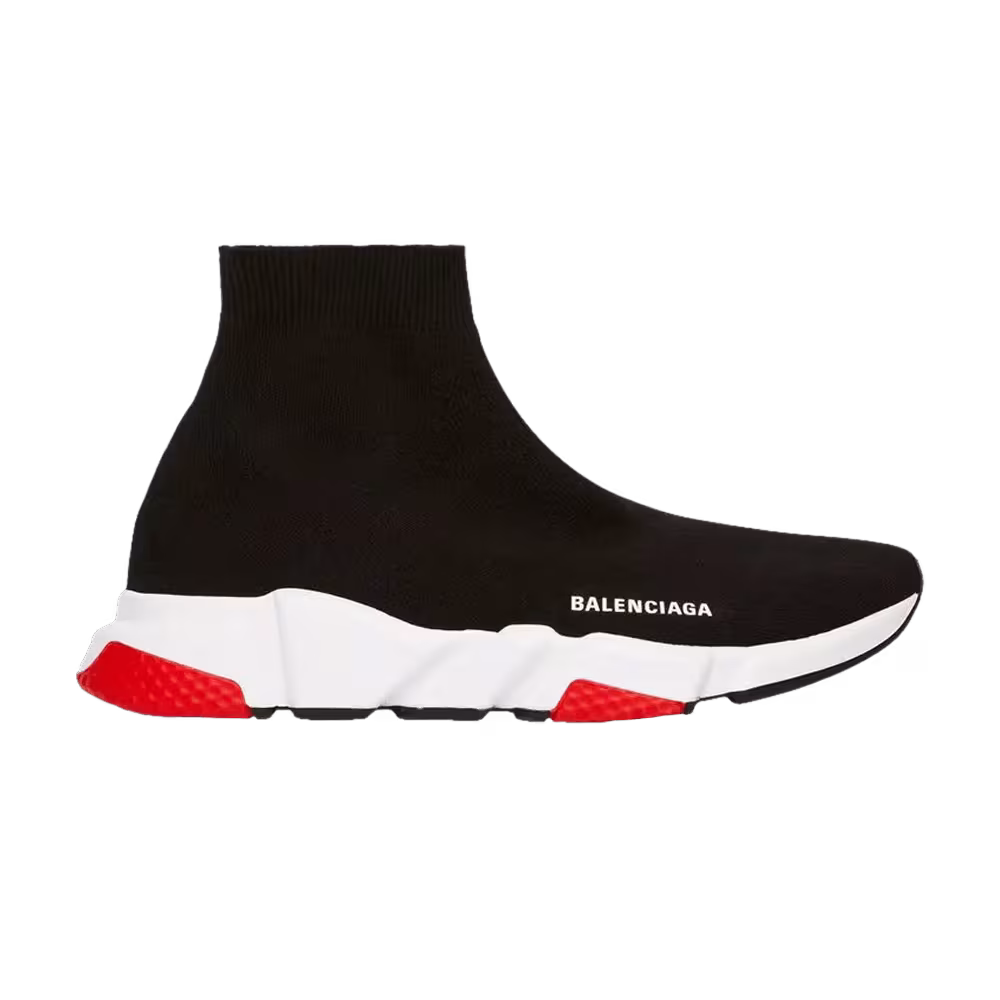 Balenciaga Speed Sneaker Black White Red
