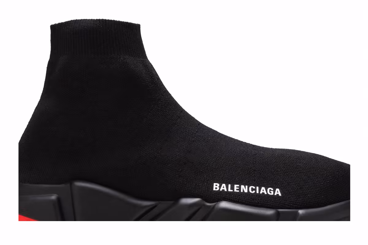 Balenciaga Speed Sneaker Black Red, view 3