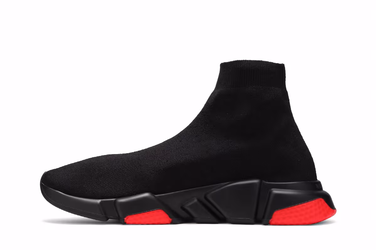 Balenciaga Speed Sneaker Black Red, view 4