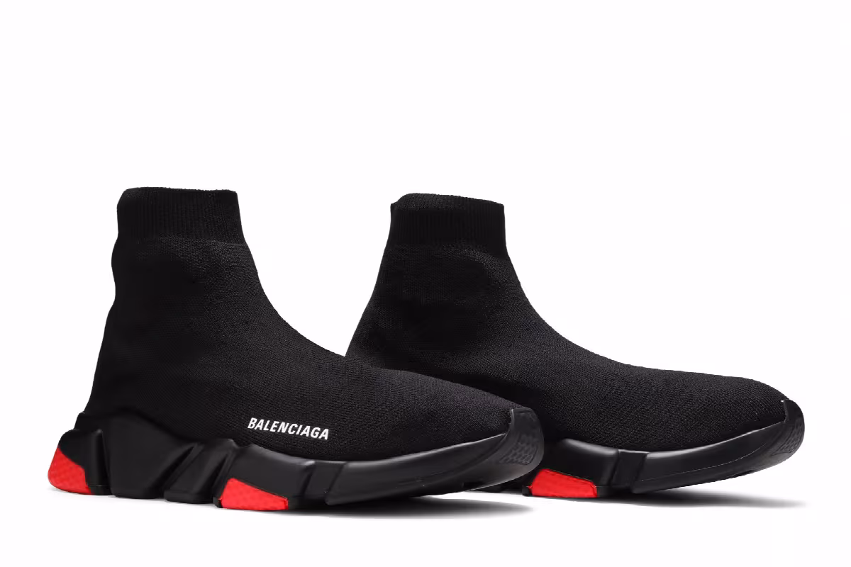 Balenciaga Speed Sneaker Black Red, view 9