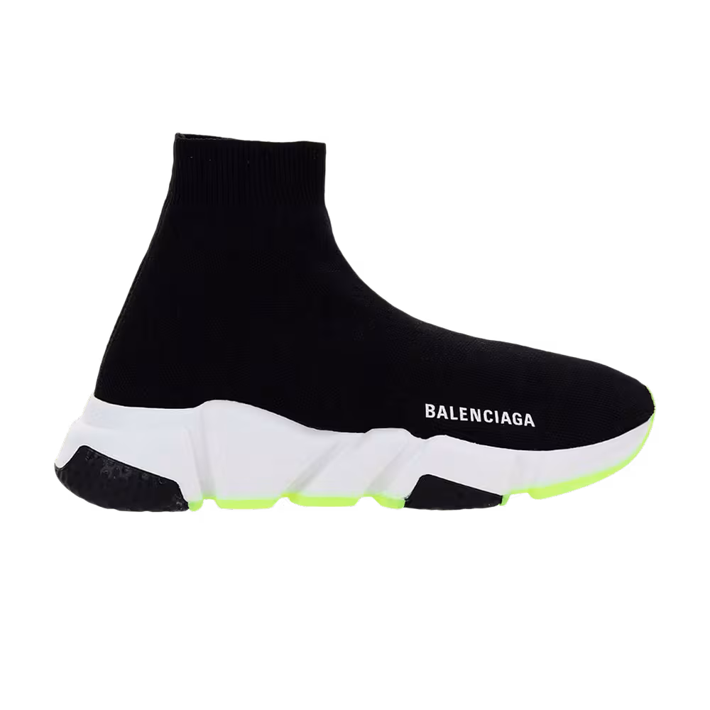 Balenciaga Women's Speed Sneaker Black Neon Yellow