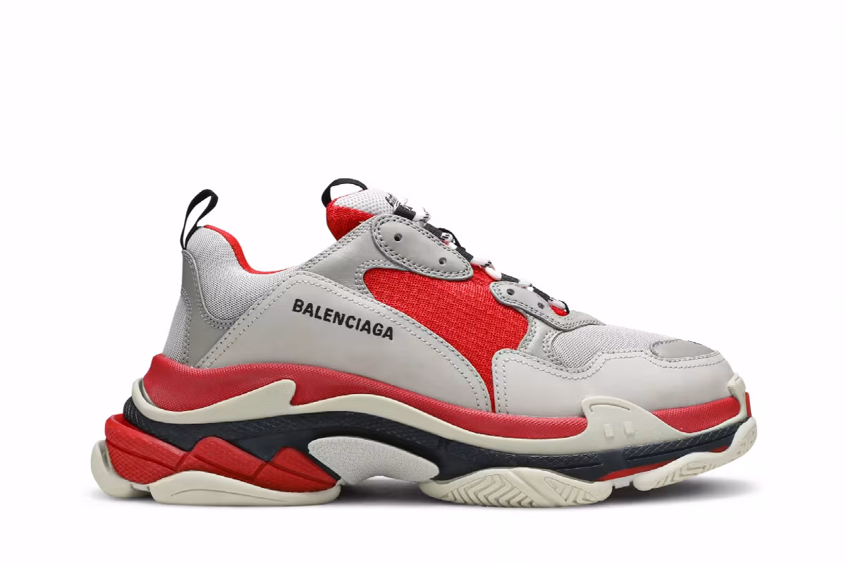 Balenciaga Triple S Sneaker Grey Red, view 2