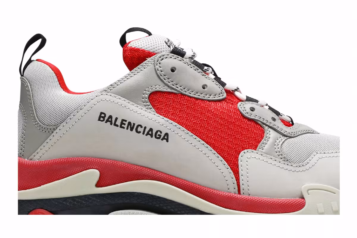 Balenciaga Triple S Sneaker Grey Red, view 3