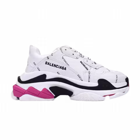 Balenciaga Triple S Sneaker 'Allover Logo - White Pink'