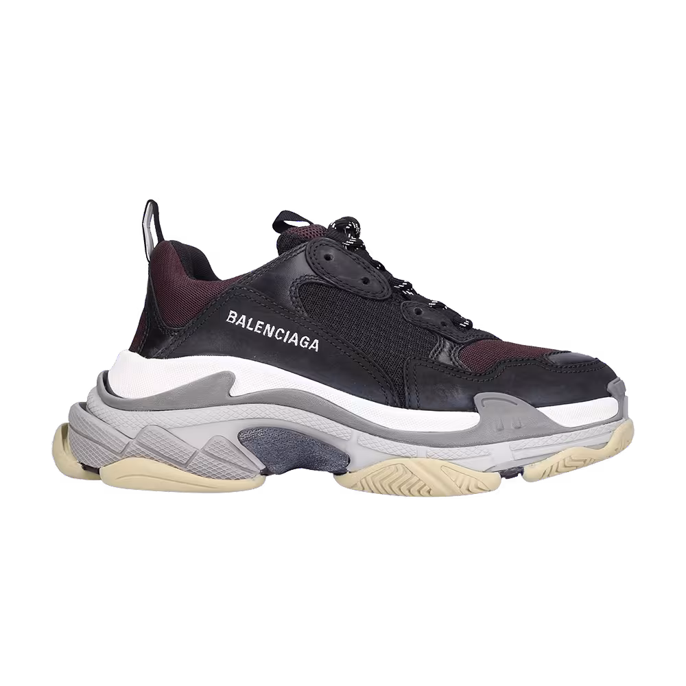 Balenciaga Triple S Sneaker Black Burgundy