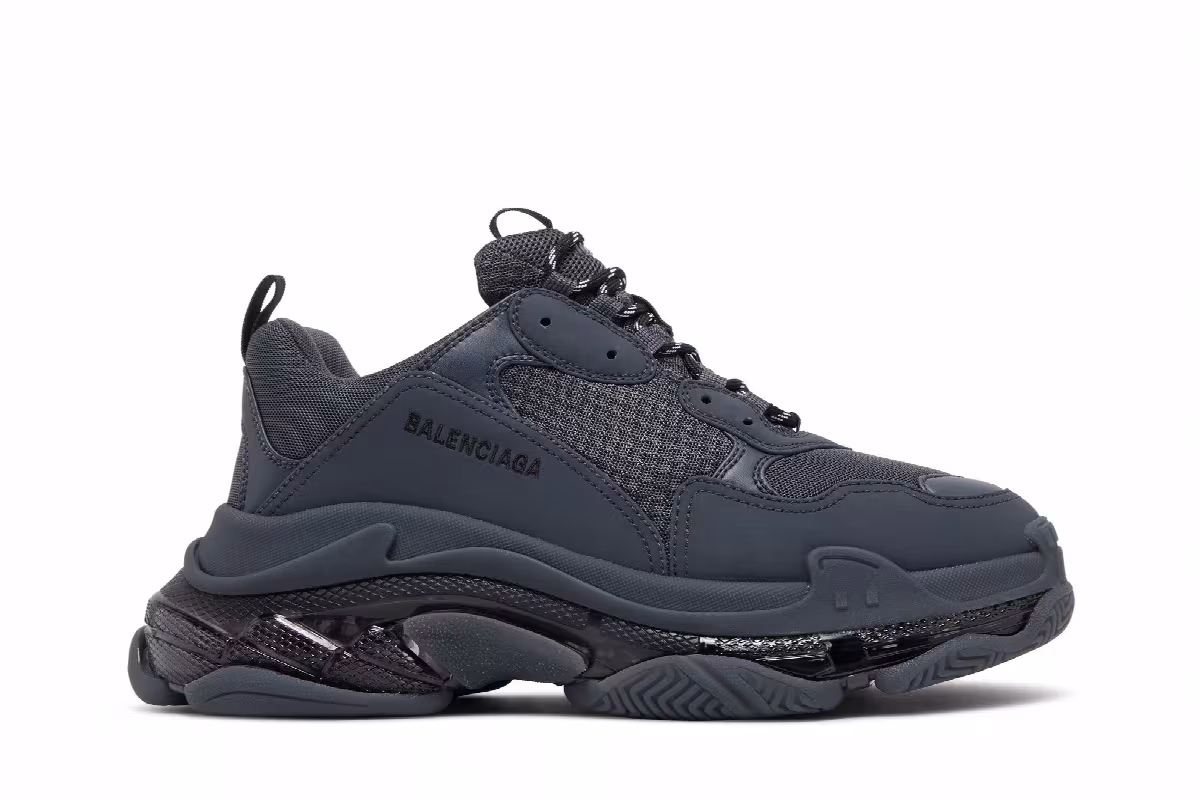 Balenciaga Triple S Sneaker Clear Sole - Ombre Blue, view 2