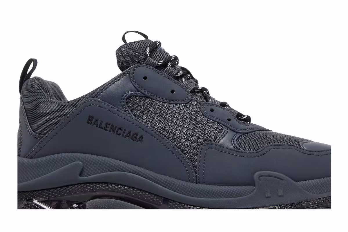 Balenciaga Triple S Sneaker Clear Sole - Ombre Blue, view 3
