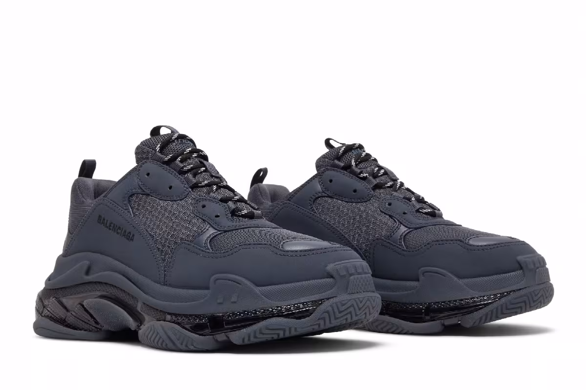 Balenciaga Triple S Sneaker Clear Sole - Ombre Blue, view 9