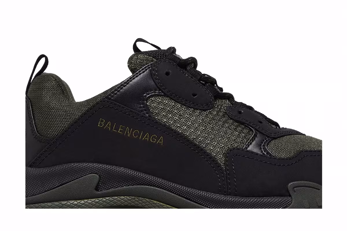 Balenciaga Triple S Sneaker Green Black, view 3