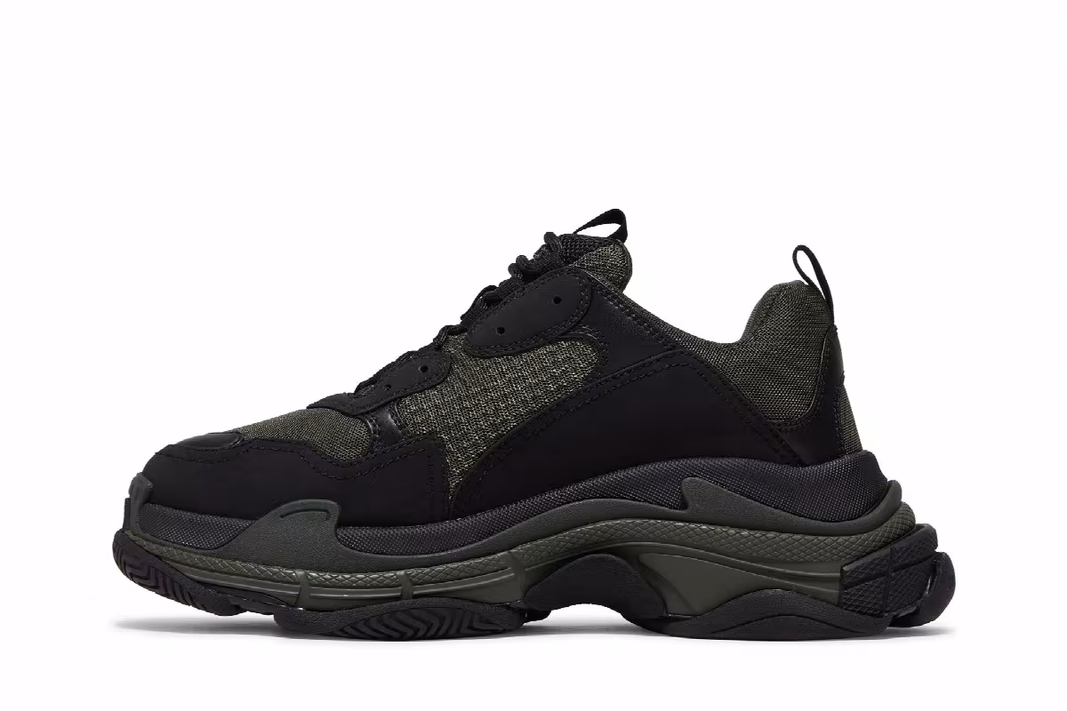 Balenciaga Triple S Sneaker Green Black, view 4