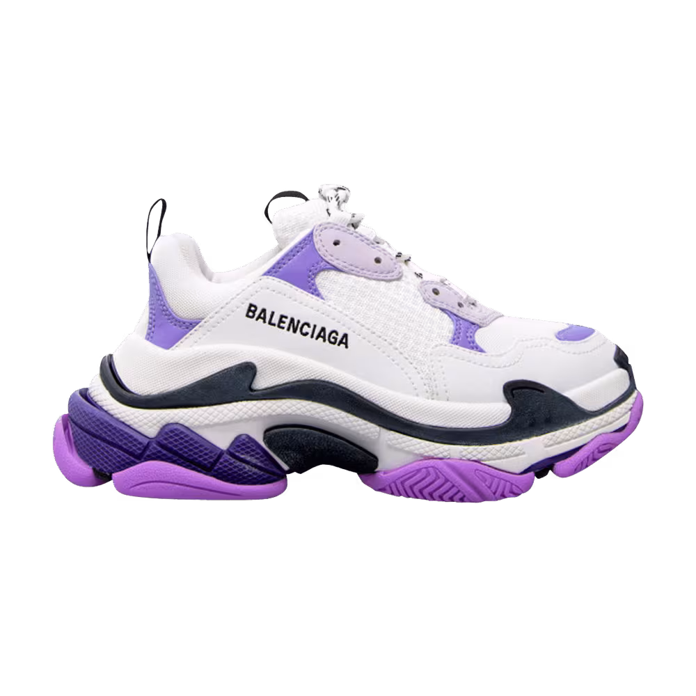 Balenciaga Women's Triple S Sneaker White Lilac