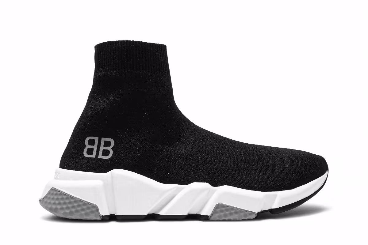 Balenciaga Women's Speed Trainer Black Grey, view 2