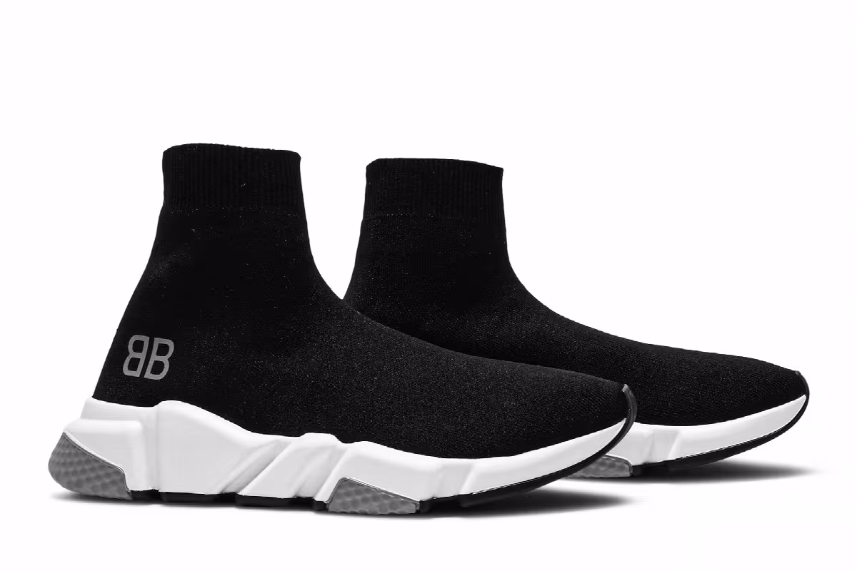Balenciaga Women's Speed Trainer Black Grey, view 9