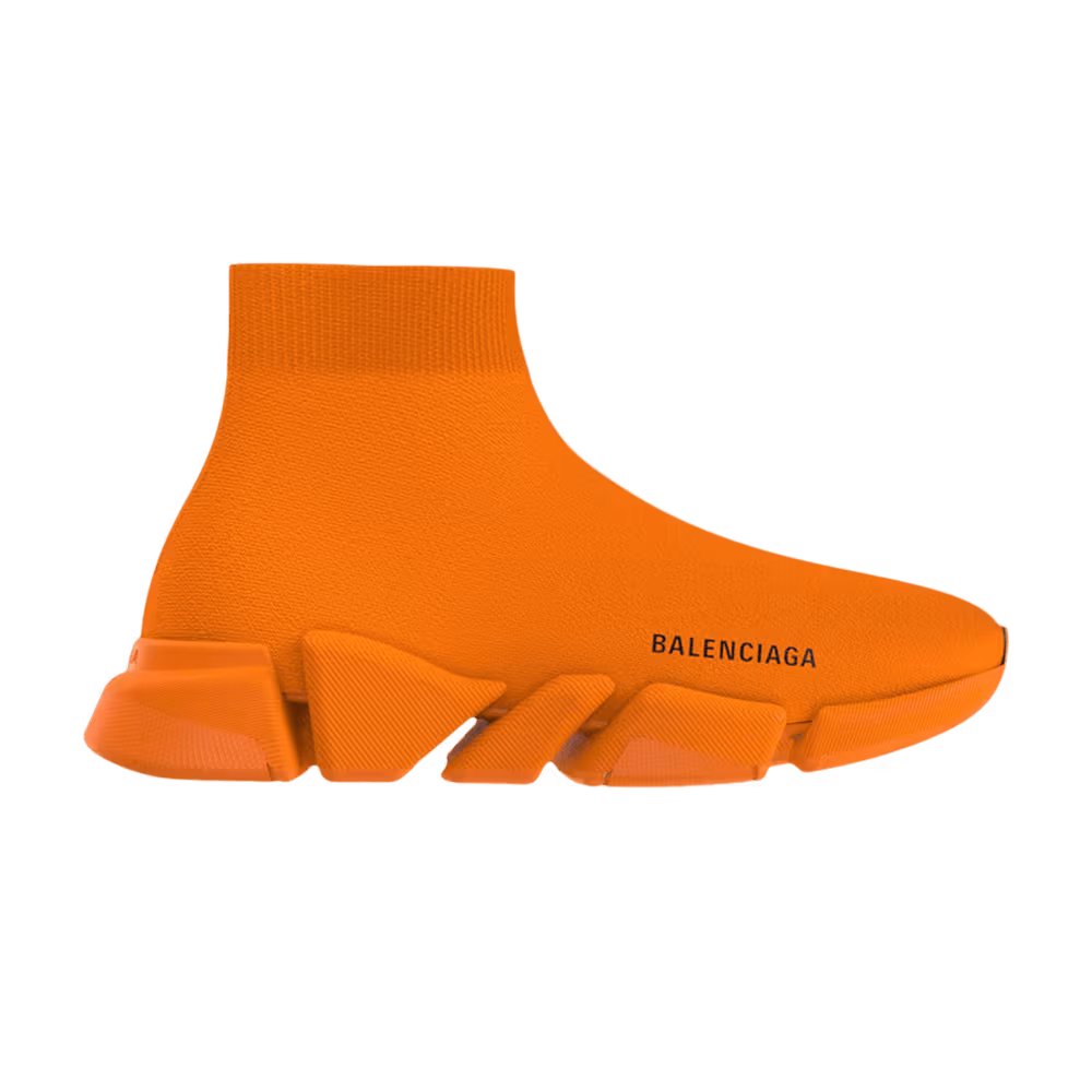 Balenciaga Speed 2 Trainer Knit Neon Orange