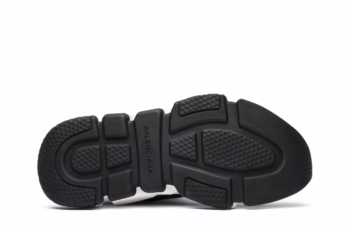 Balenciaga Women's Speed Trainer Mid Black White Black, view 5