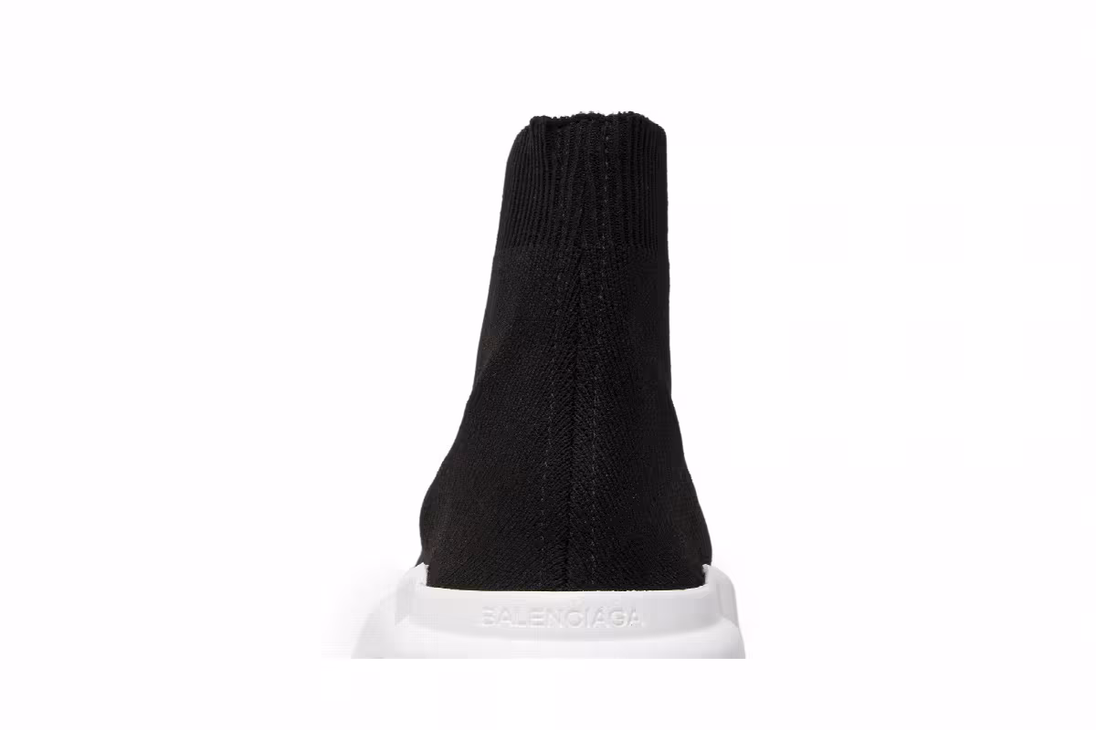 Balenciaga Women's Speed Trainer Mid Black White Black, view 8