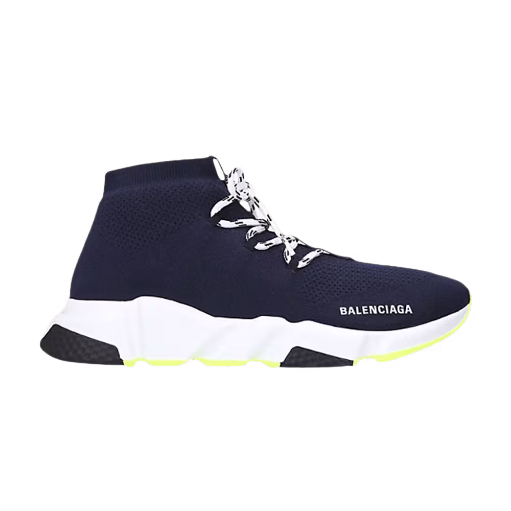 Balenciaga Speed Trainer Lace Mid Blue Marine