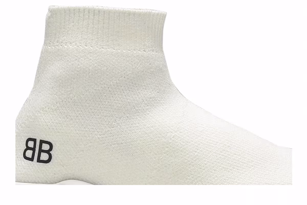Balenciaga Speed Trainer Mid Kids White Black, view 3