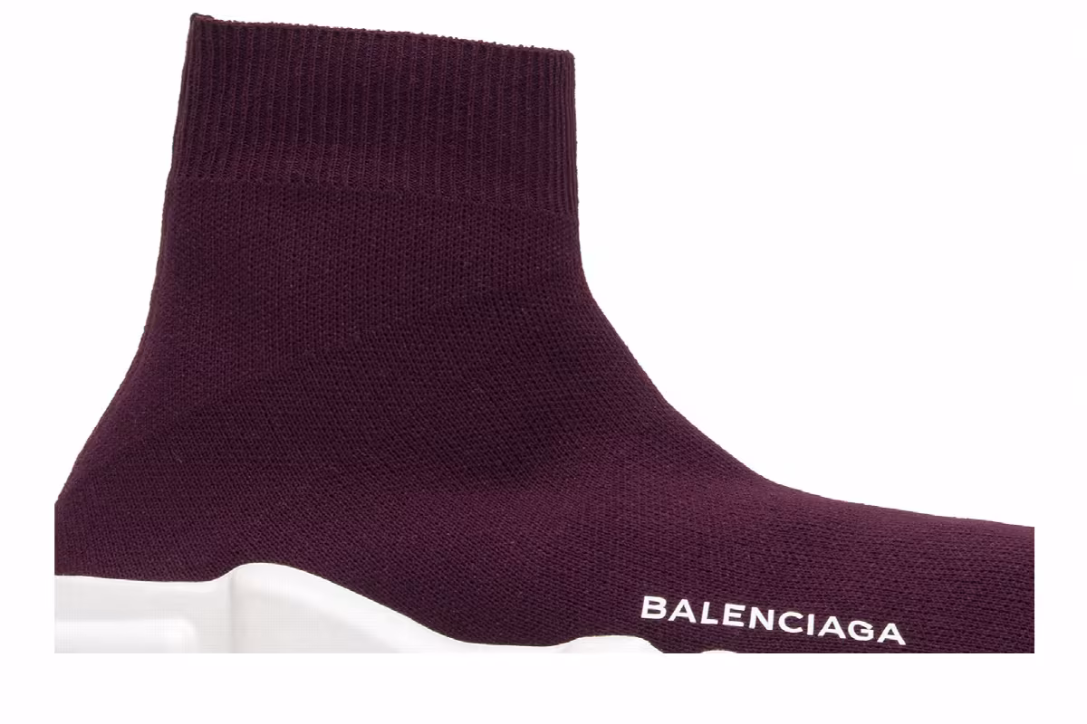 Balenciaga Women's Speed Trainer Mid Red, view 3