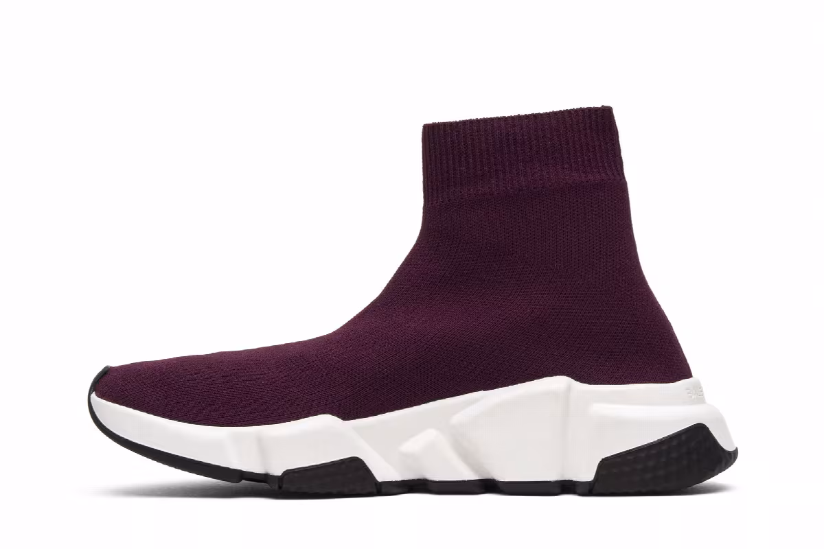 Balenciaga Women's Speed Trainer Mid Red, view 4