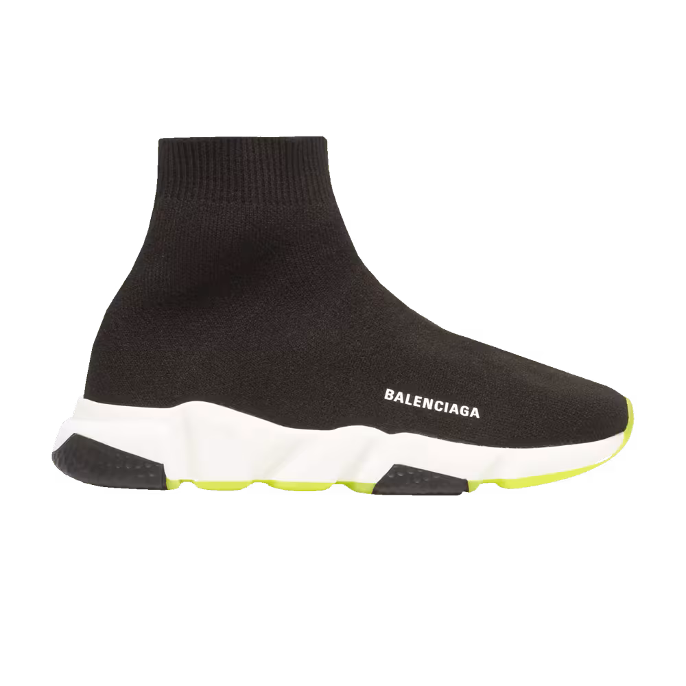 Balenciaga Speed Trainer Kids Black Neon Yellow