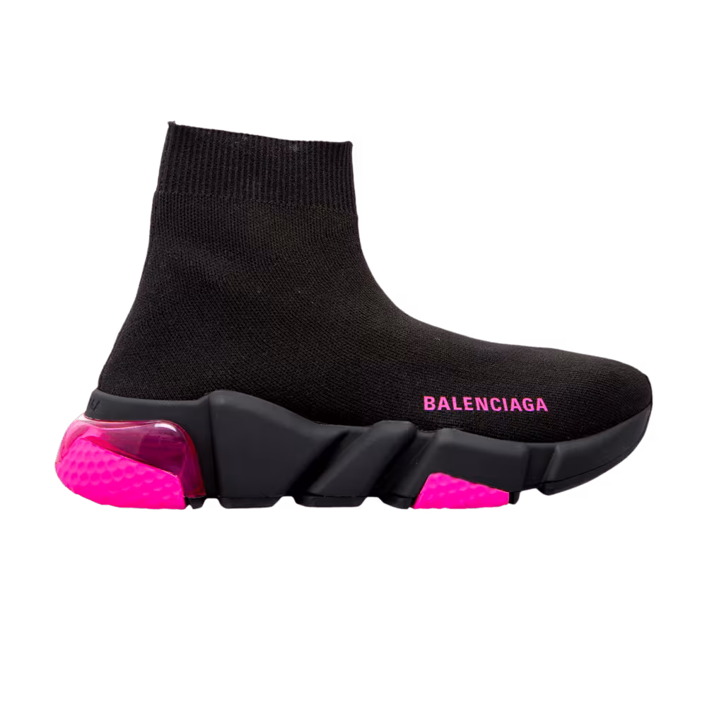 Balenciaga Women's Speed Trainer Clear Sole - Black Pink